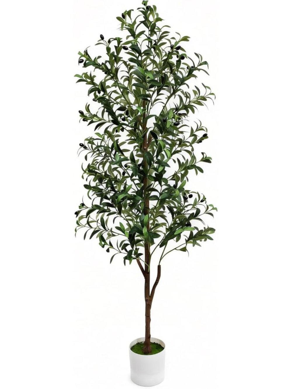 6FT Artificial Olive Tree with Realistic Trunk & Leaves - Faux Indoor Plant for